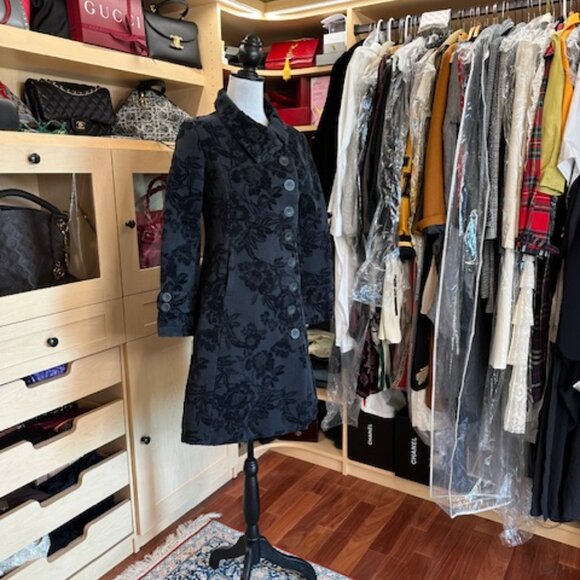 Desigual Black Coat Size 38 - Picture 3 of 11